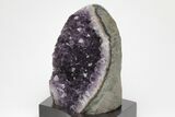 Amethyst Cluster With Wood Base - Uruguay #200004-2